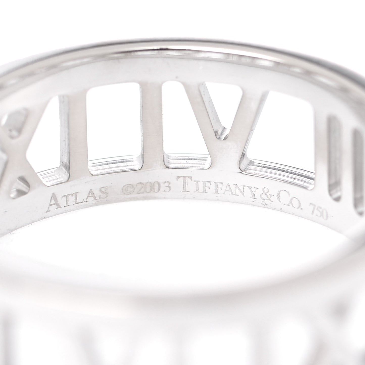 18K White Gold Atlas Open Ring 55 7.25