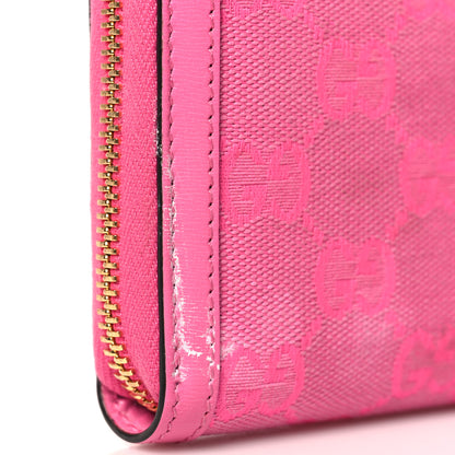 Gucci Monogram Calfskin Bree Zip Around Wallet Fuchsia 8 of 8