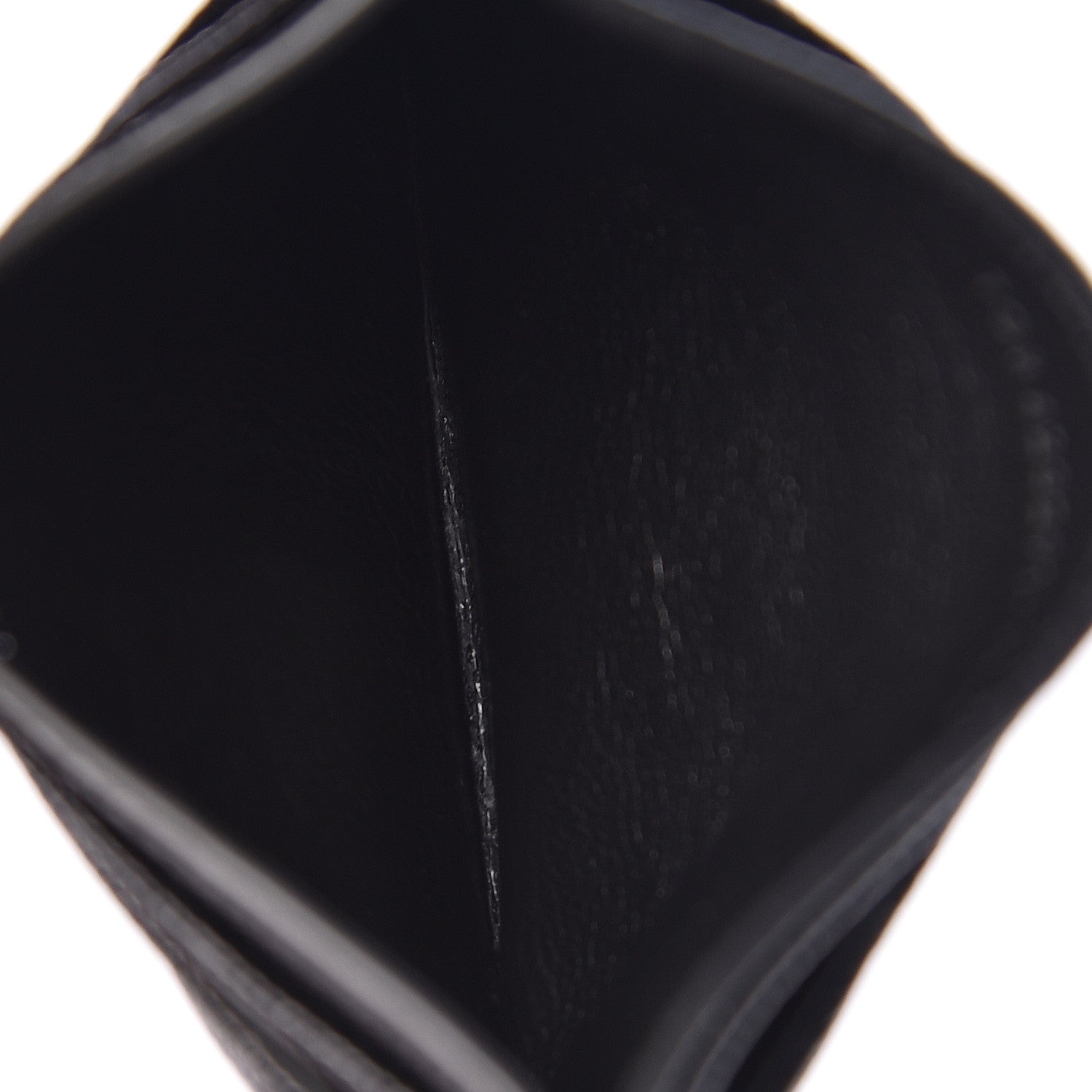 Saint Laurent Grain De Poudre Matelasse Chevron Monogram Credit Card Case Black 5 of 8