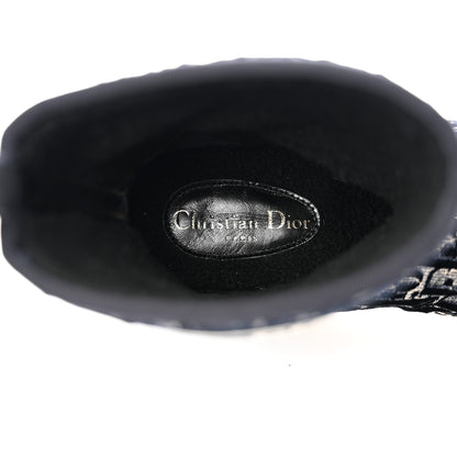 Christian Dior Velvet Oblique Granville Espadrille Boots 36.5 Deep Blue 7 of 9