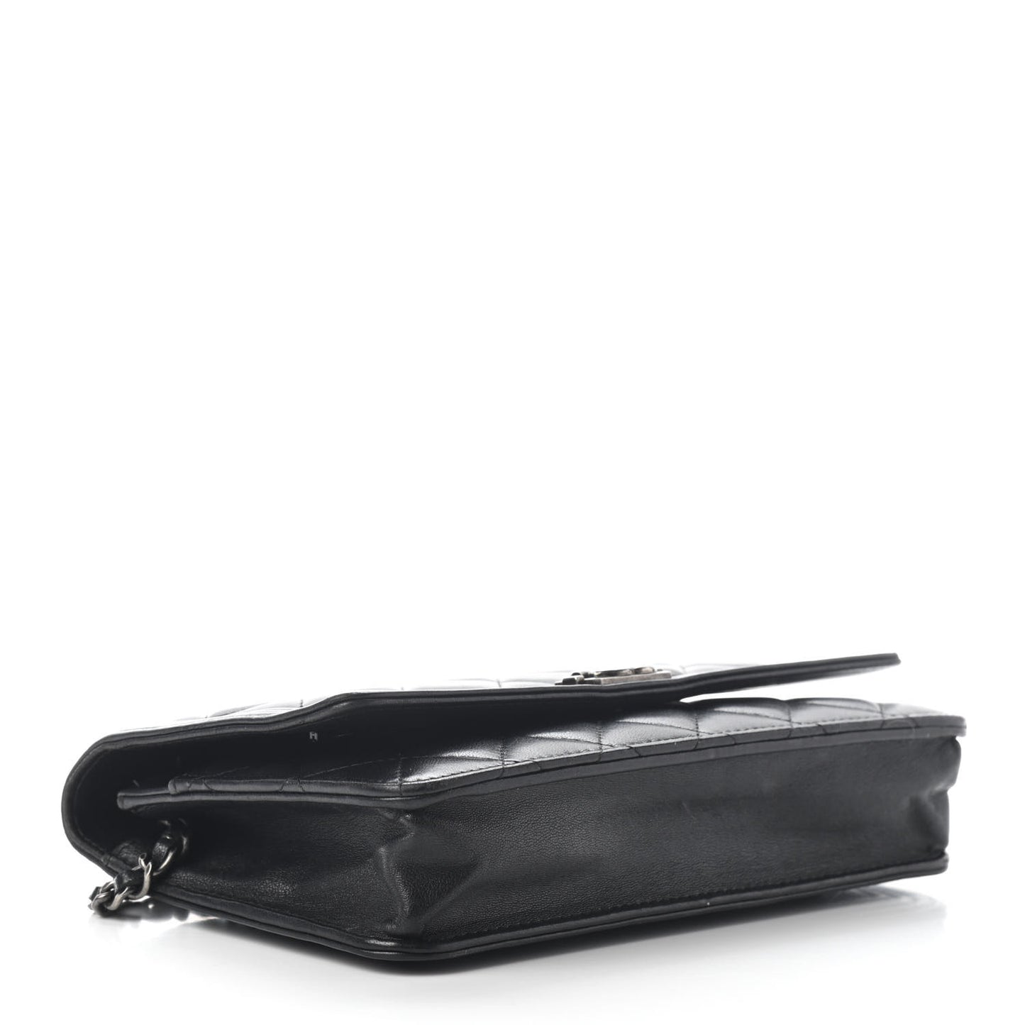 Lambskin Quilted Boy Wallet On Chain WOC Black