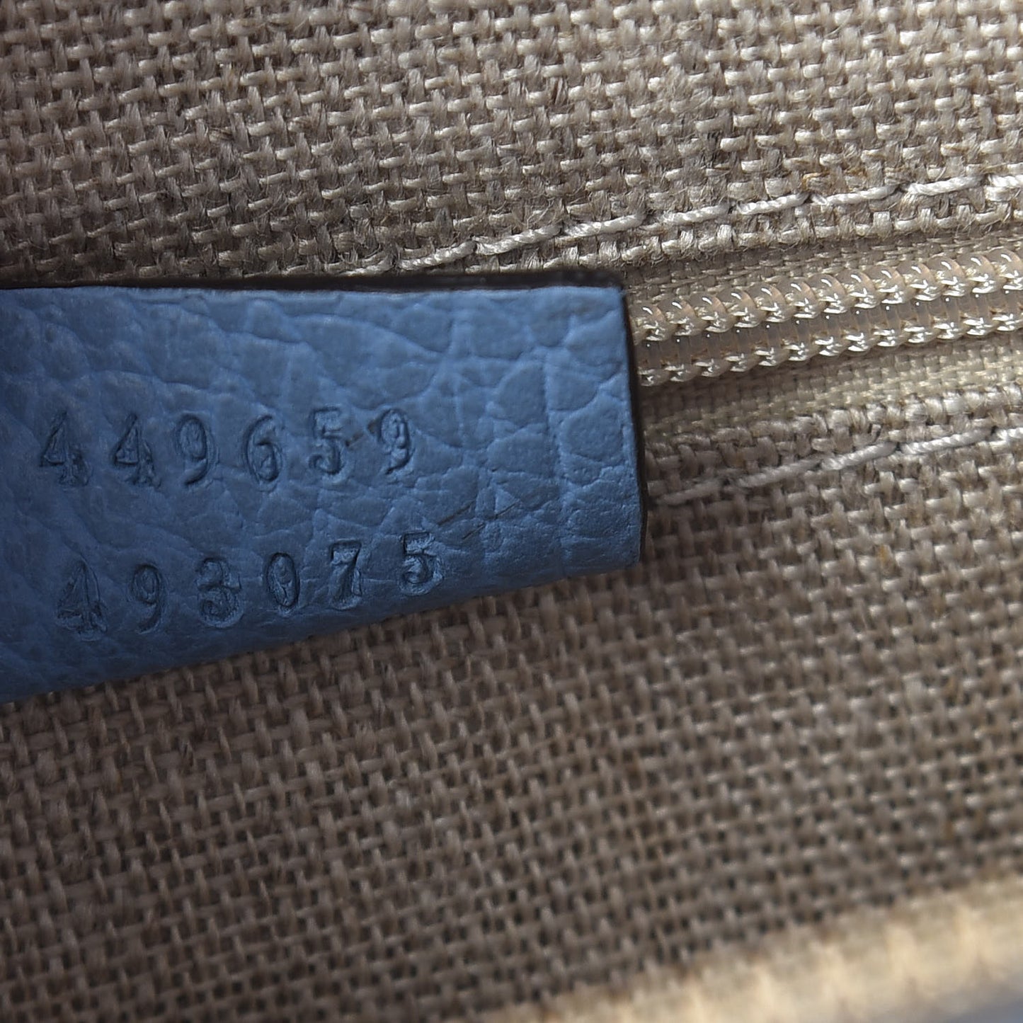 Dollar Calfskin GG Charm Satchel Mineral Blue