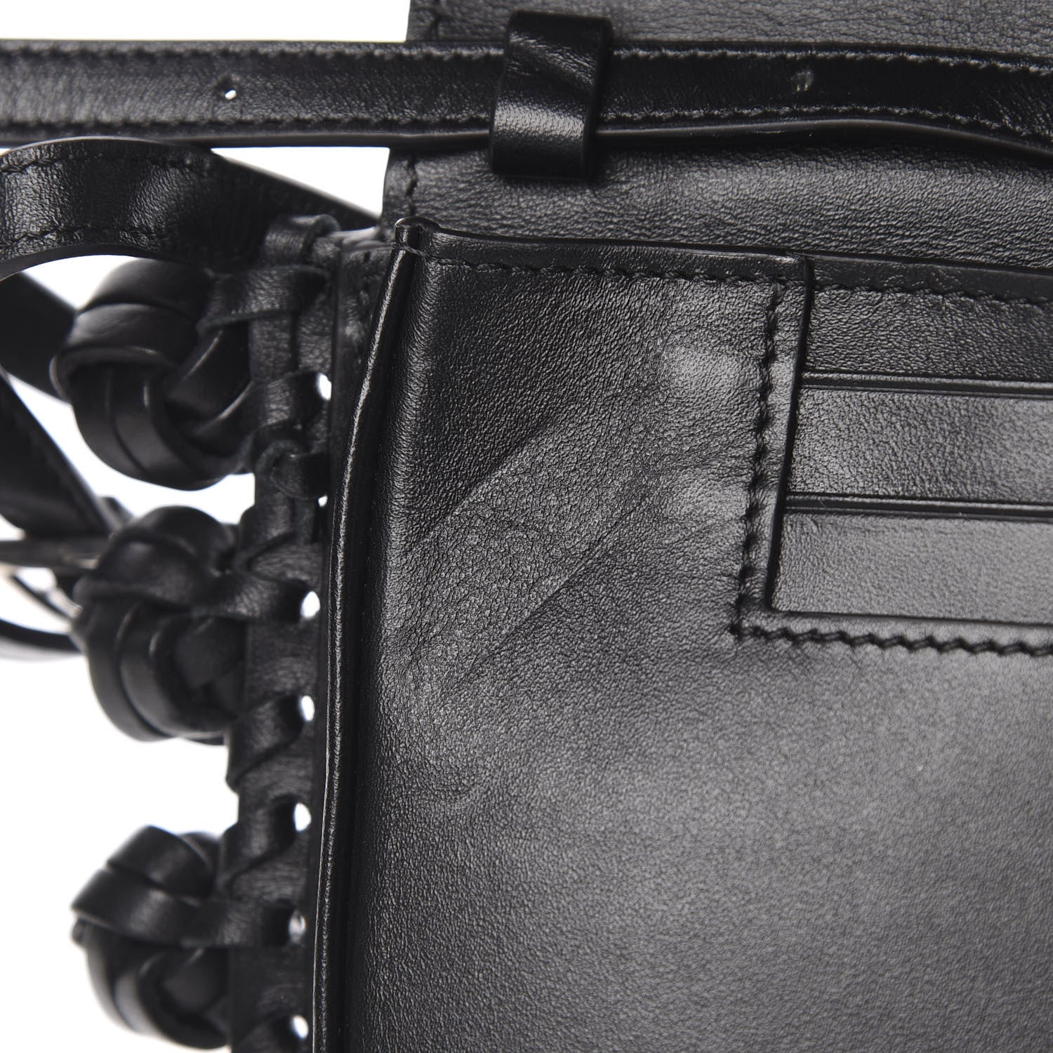 Loewe Calfskin Heel Knots Crossbody Bag Black 11 of 12