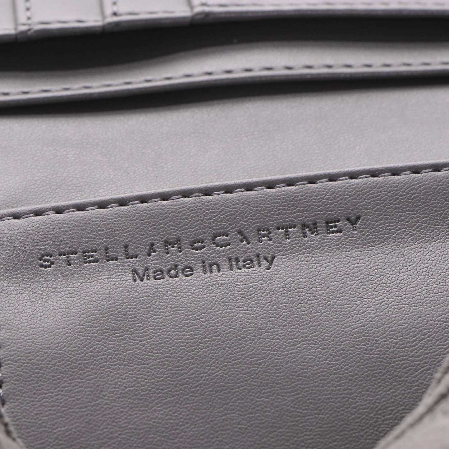 Shaggy Deer Quilted Falabella Flap Wallet Grey