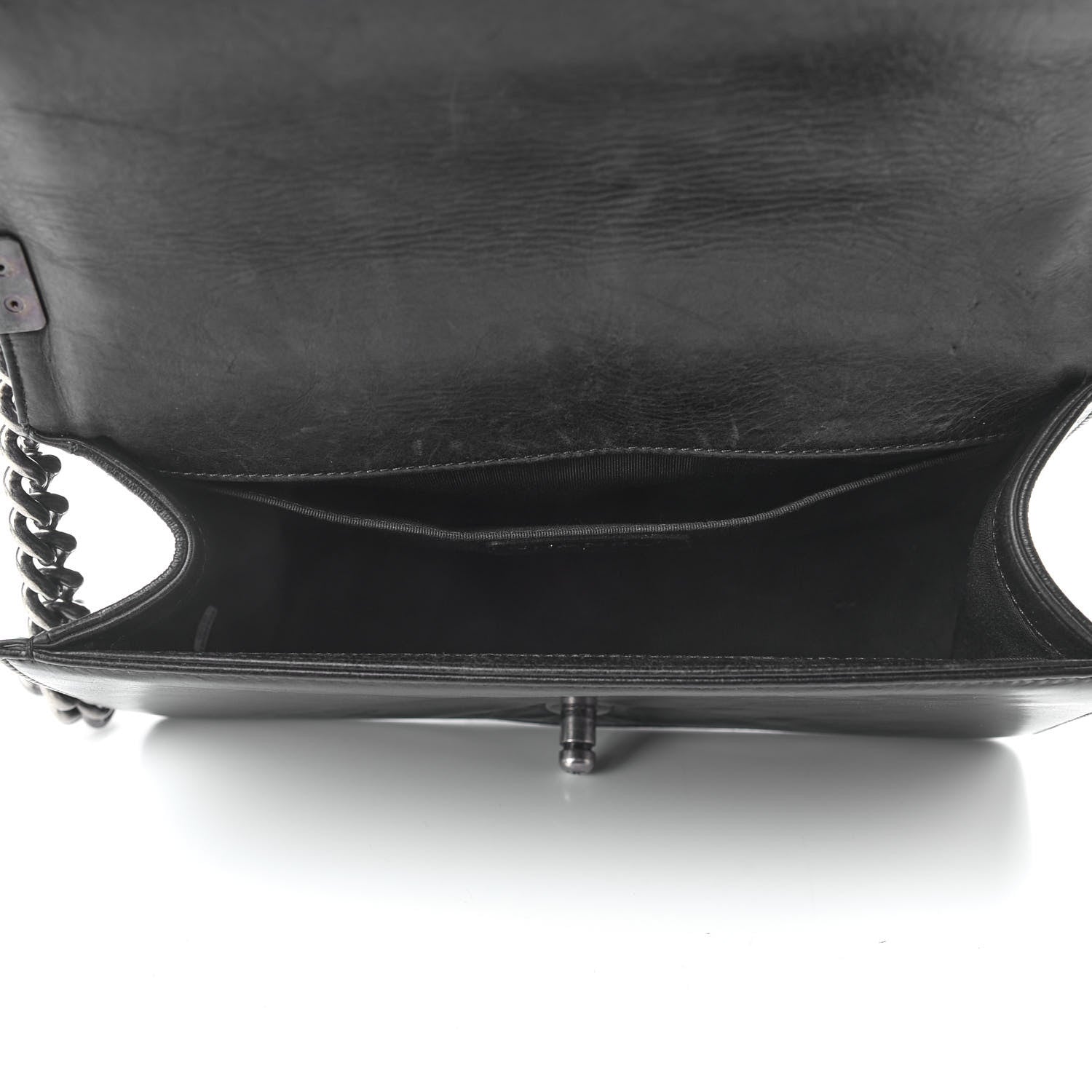 Chanel Calfskin Double Stitch Medium Boy Flap Black 5 of 10