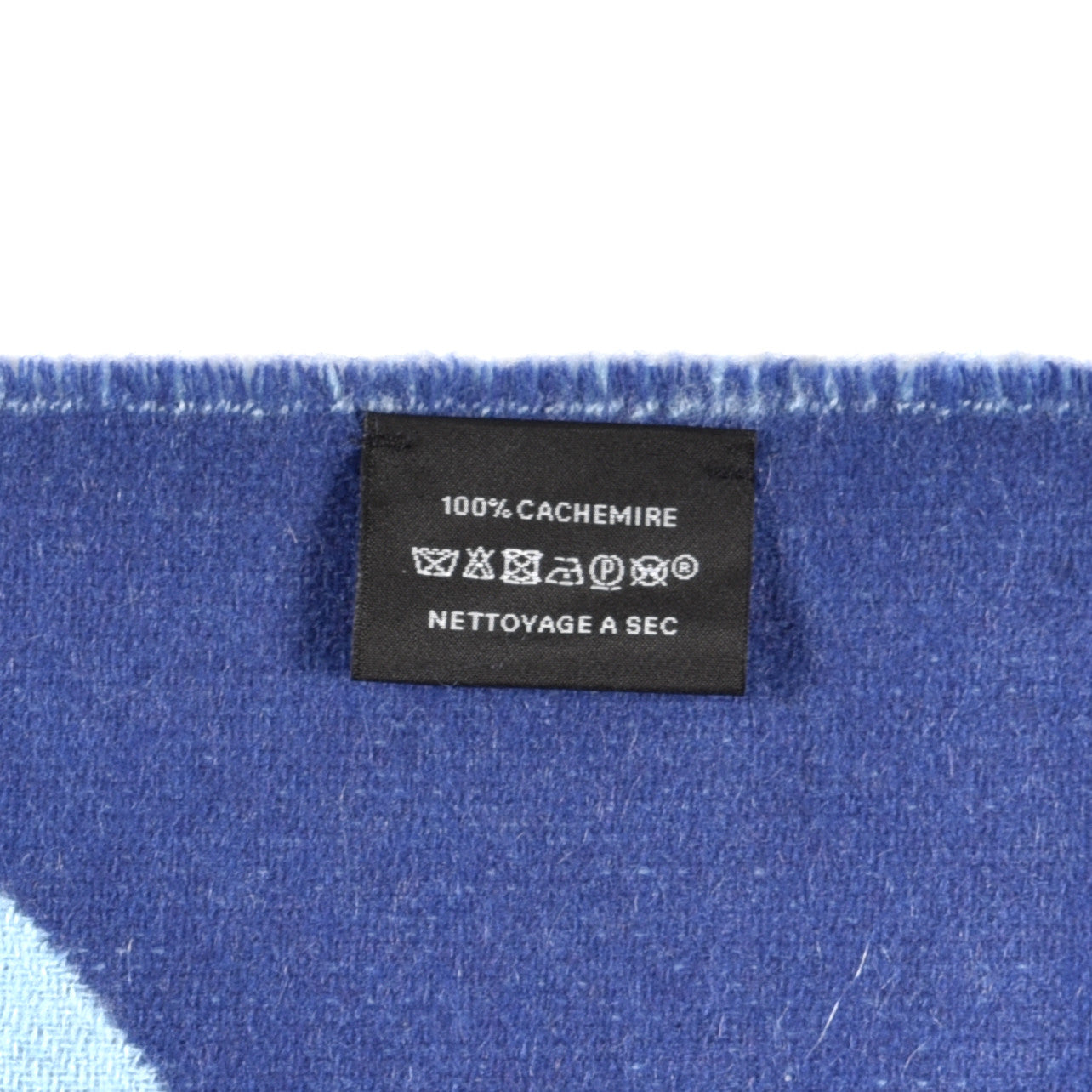 Hermes Cashmere Casaque Charms Muffler Outremer Bleu Ciel 5 of 5