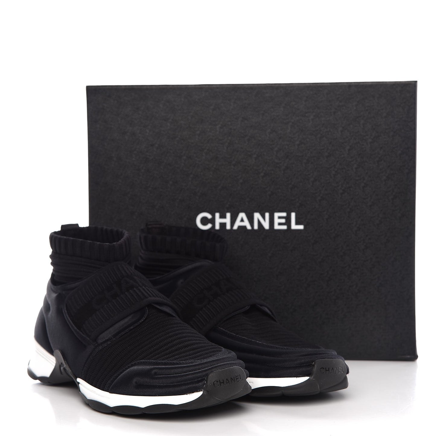 Stretch Fabric CC Sneakers 38 Black