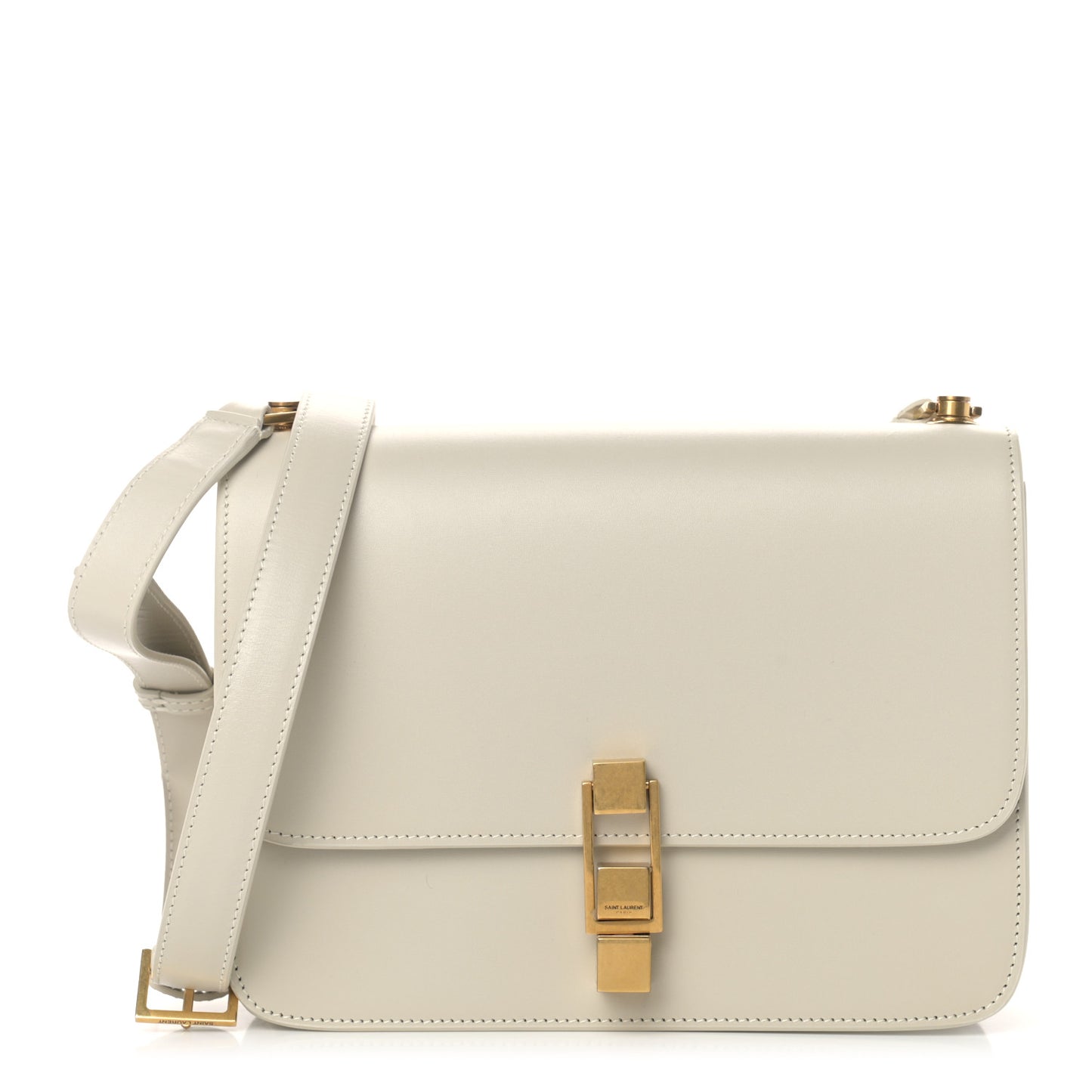 Smooth Calfskin Carre Satchel Blanc Vintage