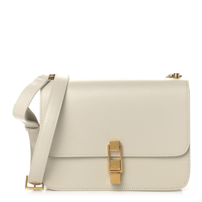 Saint Laurent Smooth Calfskin Carre Satchel Blanc Vintage 1 of 10