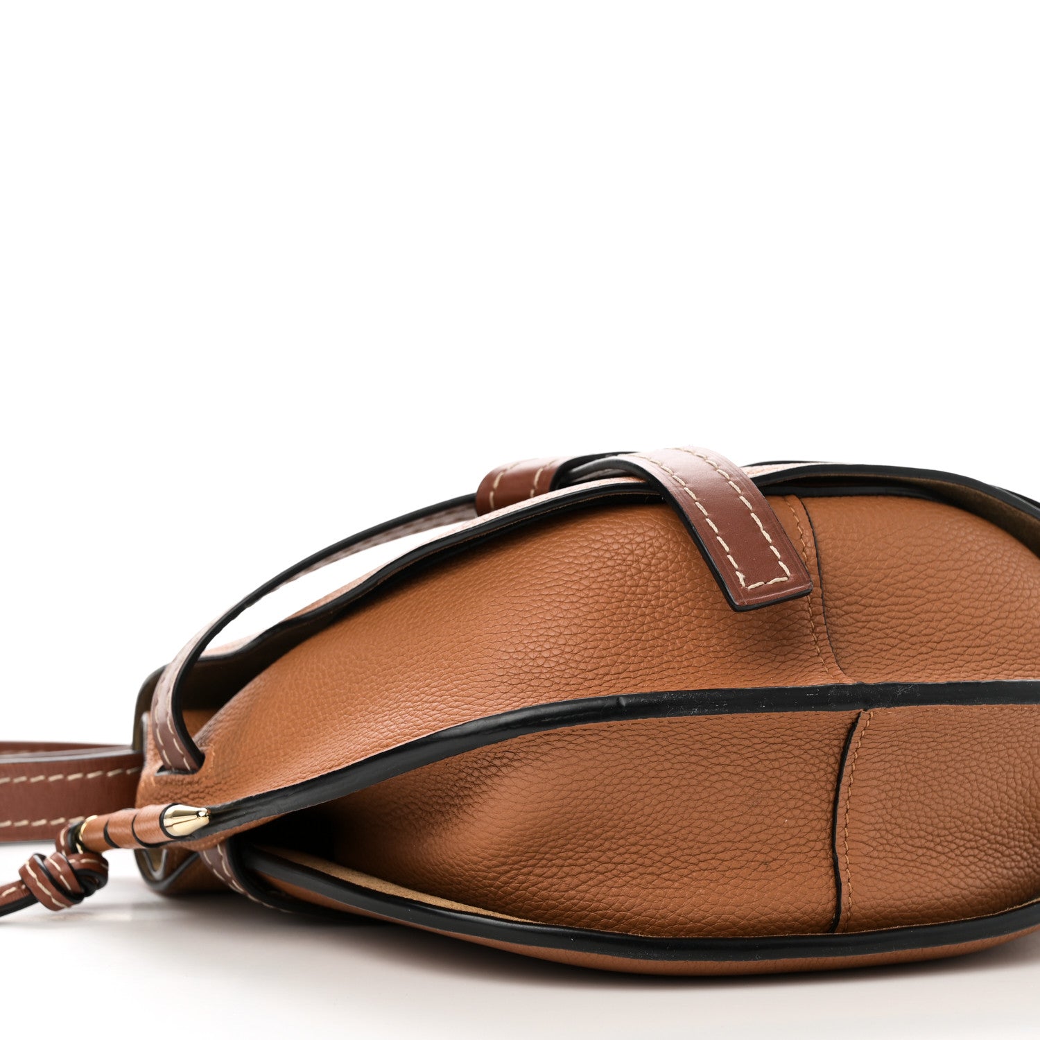 Loewe Grained Calfskin Small Gate Crossbody Bag Caramel Pecan 8 of 9