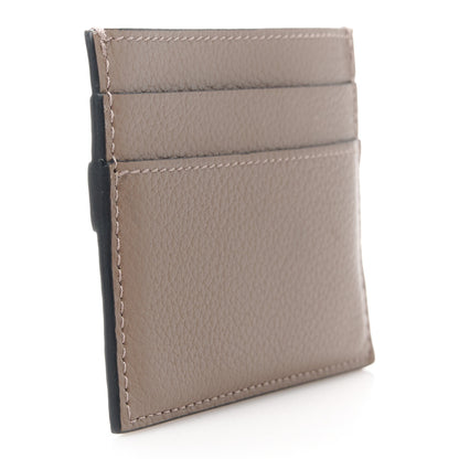 Balenciaga Grained Calfskin Neo Classic Silver Hardware Card Holder Mink Grey 3 of 9