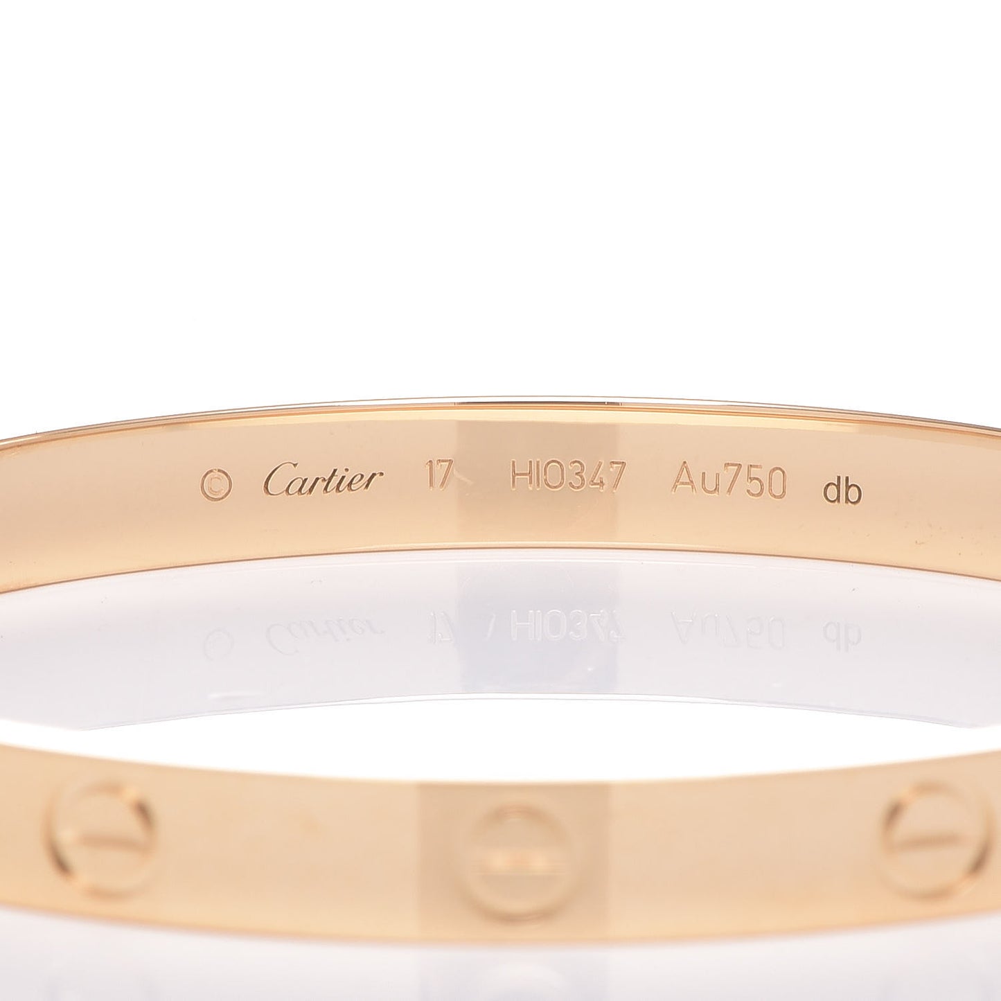 18K Yellow Gold LOVE Bracelet 17