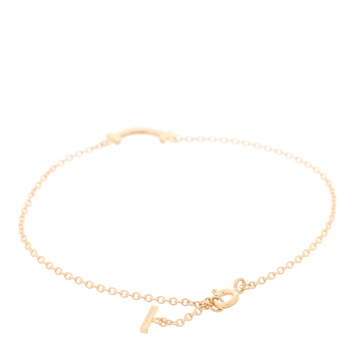 18K Rose Gold Mini T Smile Bracelet