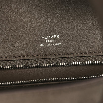 Hermes Veau Doblis Swift Grizzly Birkin 25 Gris Caillou Etoupe 7 of 11