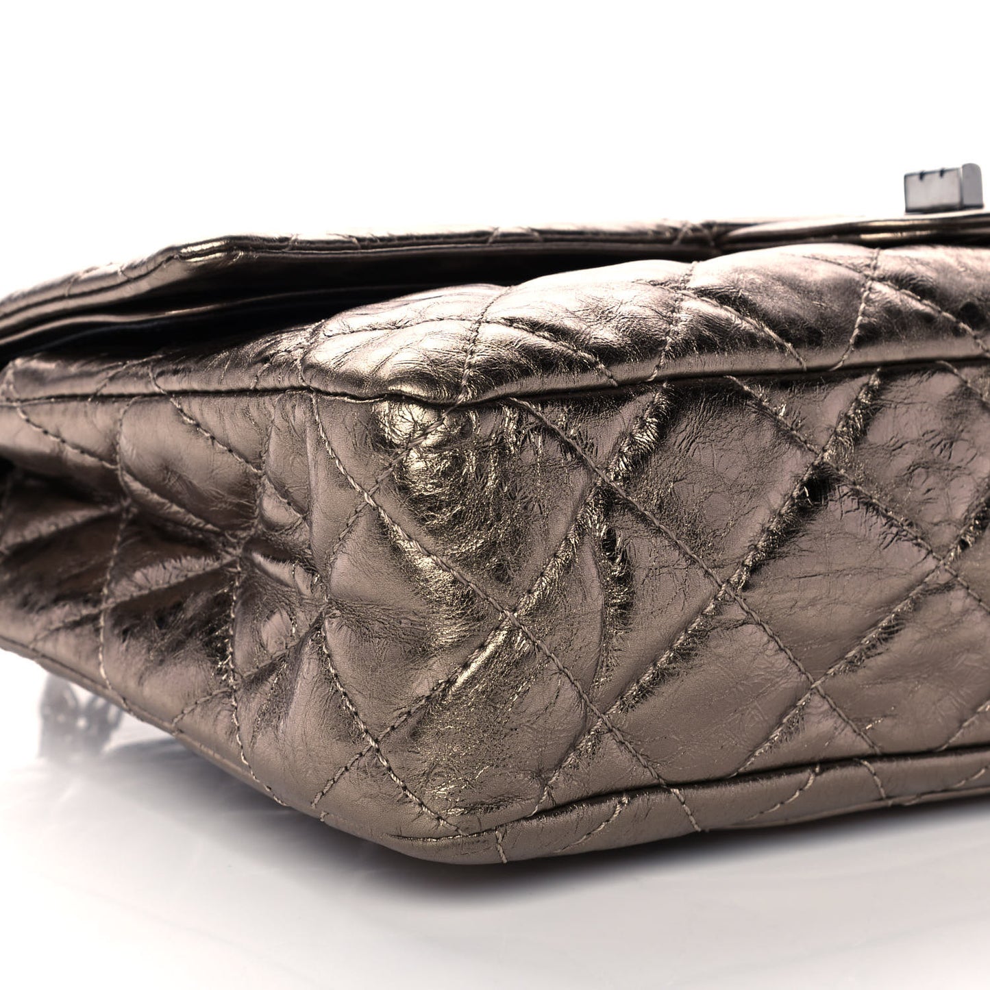 Metallic Aged Calfskin Quilted 50th Anniversary 2.55 Reissue 227 Flap Bronze