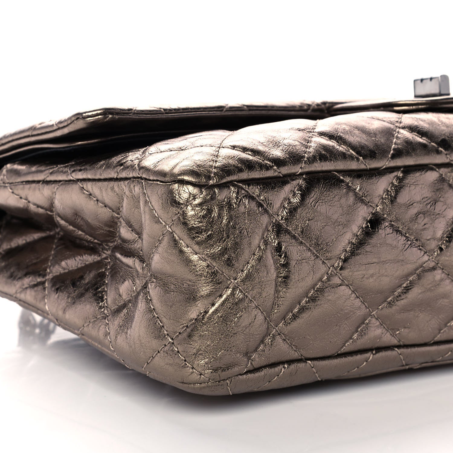 Chanel Metallic Aged Calfskin Quilted 50th Anniversary 2.55 Reissue 227 Flap Bronze 9 of 15