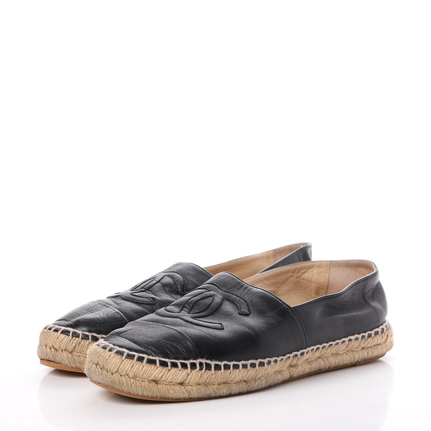 Lambskin CC Espadrilles 39 Black