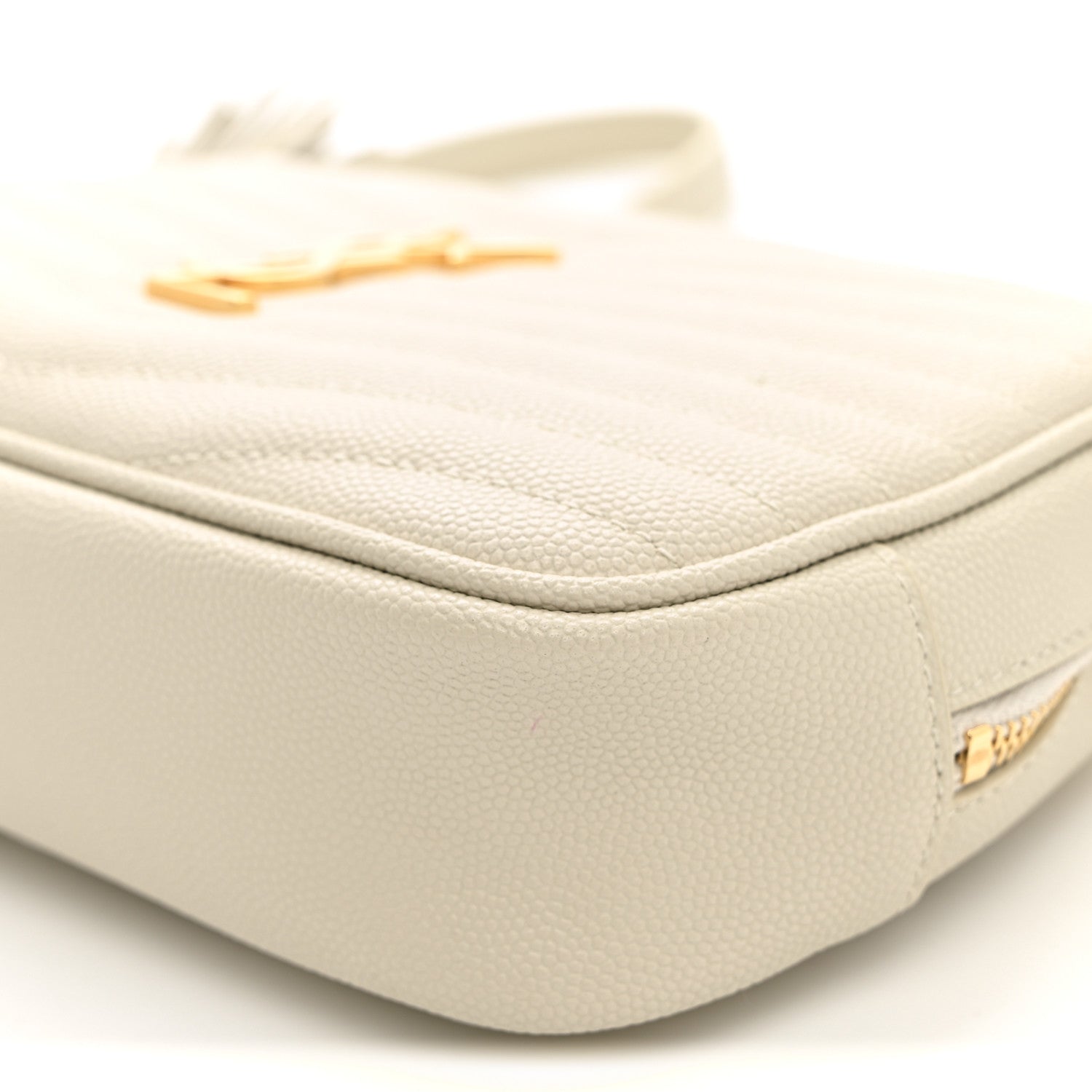Saint Laurent Grain De Poudre Matelasse Monogram Mini Lou Camera Bag Crema Soft 10 of 10