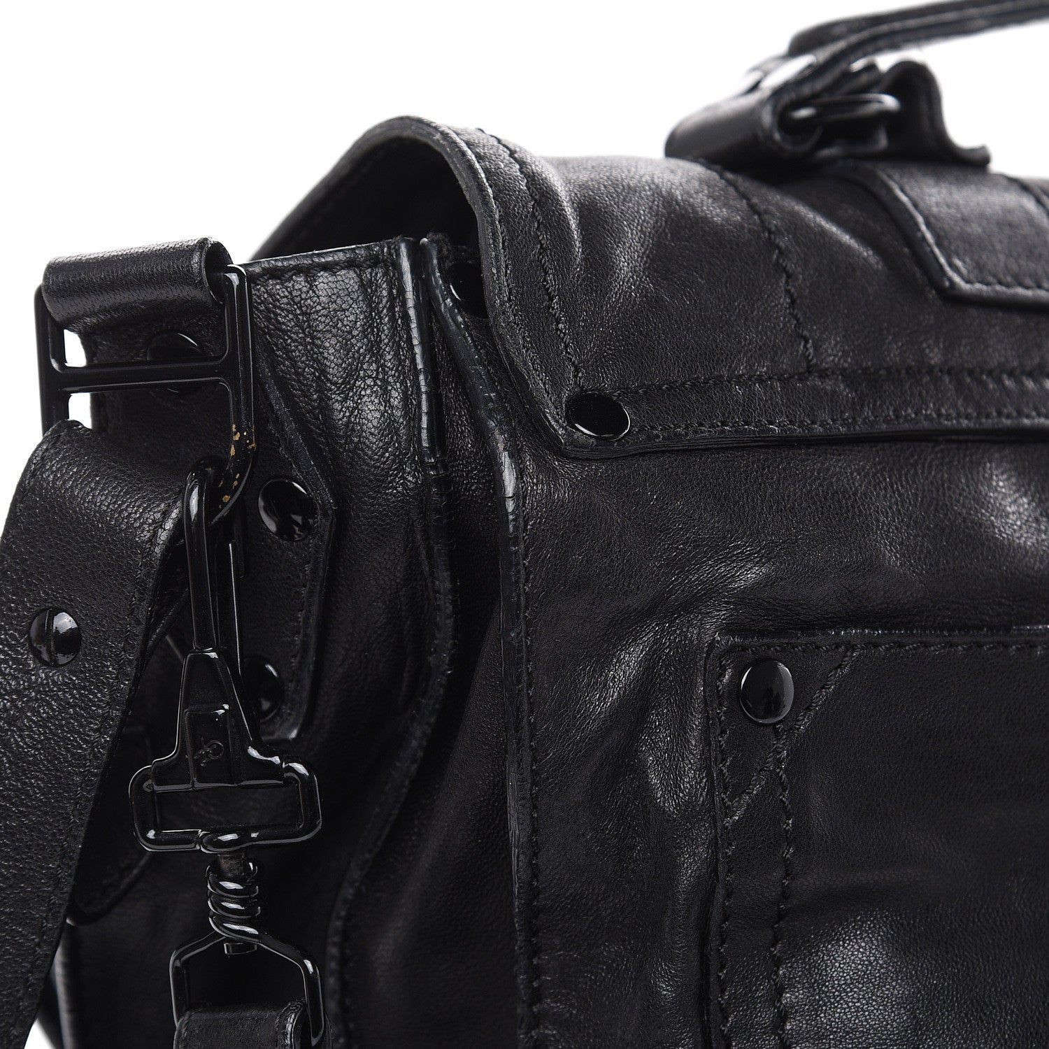 Proenza Schouler Lambskin PS1 Large Satchel Black 12 of 19