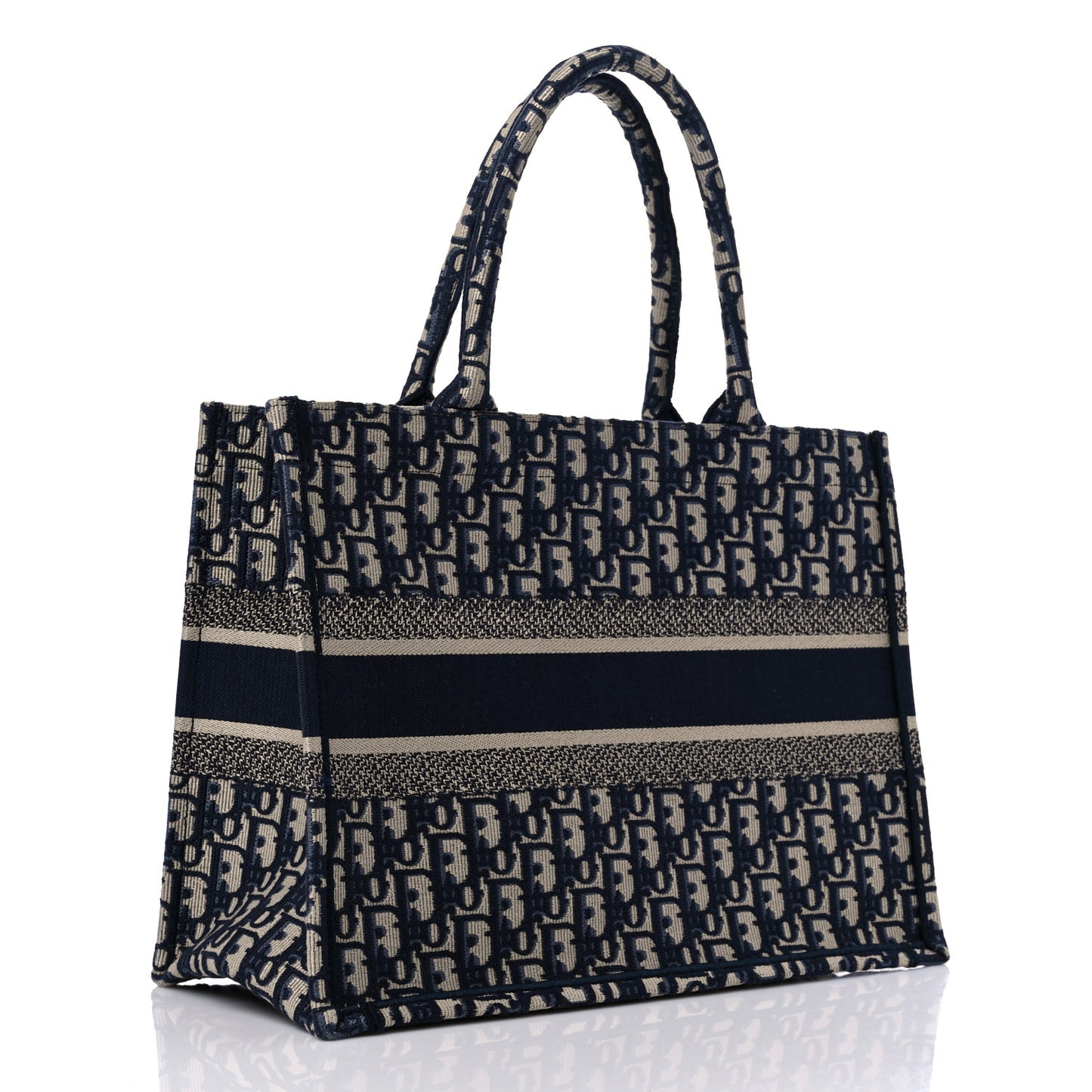 Oblique Medium Book Tote Blue Multicolor