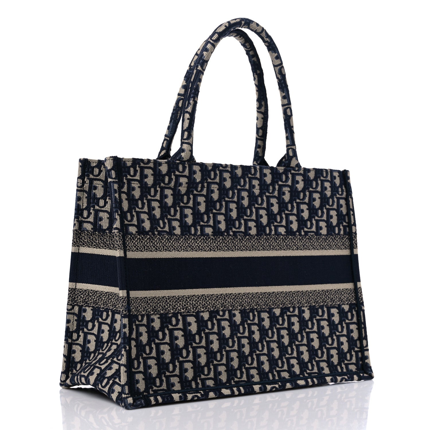 Christian Dior Oblique Medium Book Tote Blue Multicolor 2 of 10