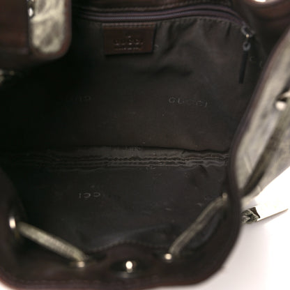 Gucci Lizard Drawstring Hobo Brown 5 of 13