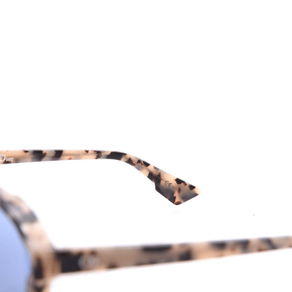Christian Dior Abstract Square Mirrored Sunglasses Spotted Havana Blue 7 of 10