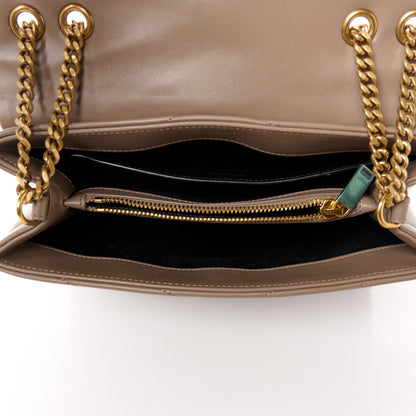 Saint Laurent Calfskin Y Quilted Monogram Small Loulou Chain Satchel Taupe 5 of 11