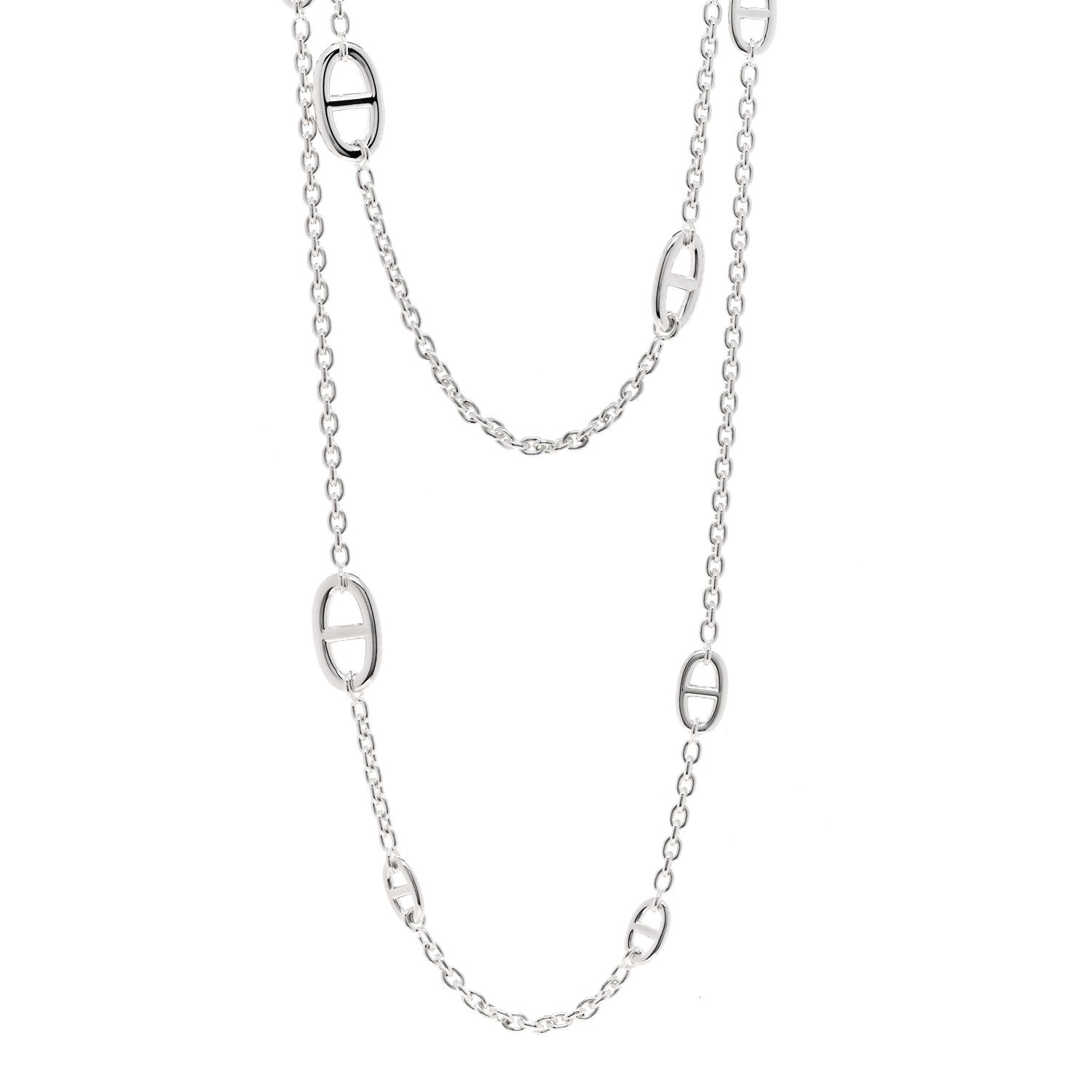 Hermes Sterling Silver Farandole Necklace 120 1 of 5