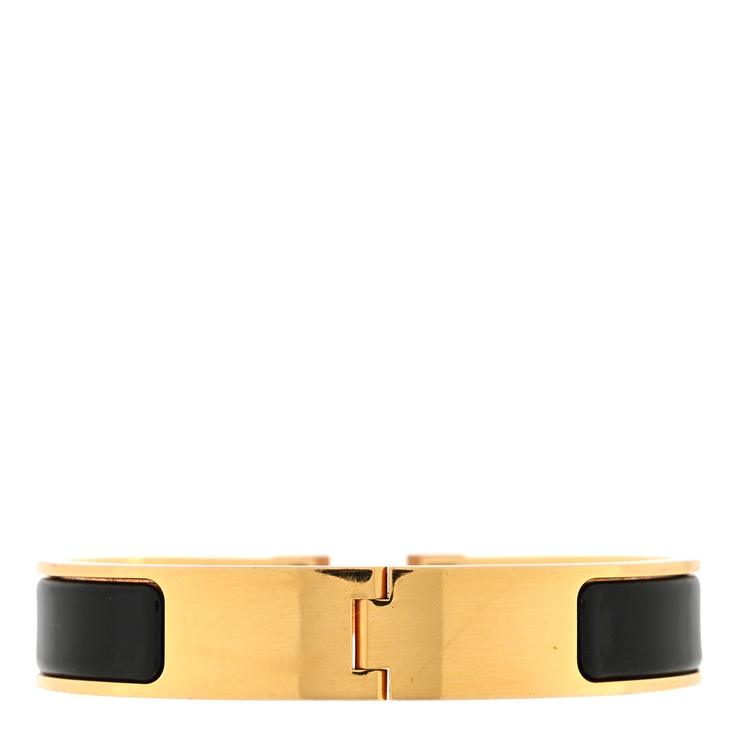 Enamel Narrow Clic Clac H Bracelet PM Black