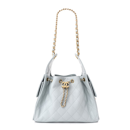 Chanel Caviar Quilted Small Chanel 25 Handbag Light Blue 1 of 10