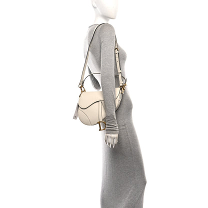 Christian Dior Grained Calfskin Saddle Bag With Strap Latte 2 of 10
