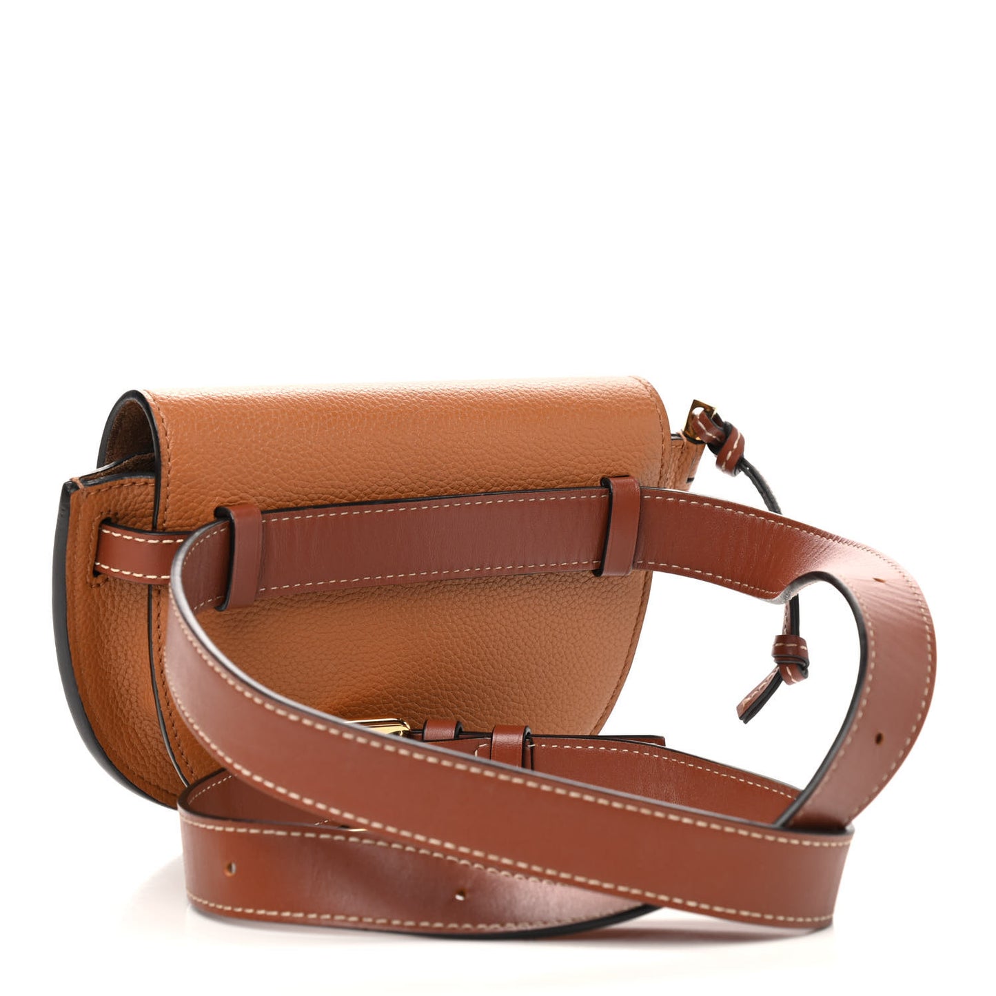 Calfskin Mini Gate Belt Bag Caramel Pecan