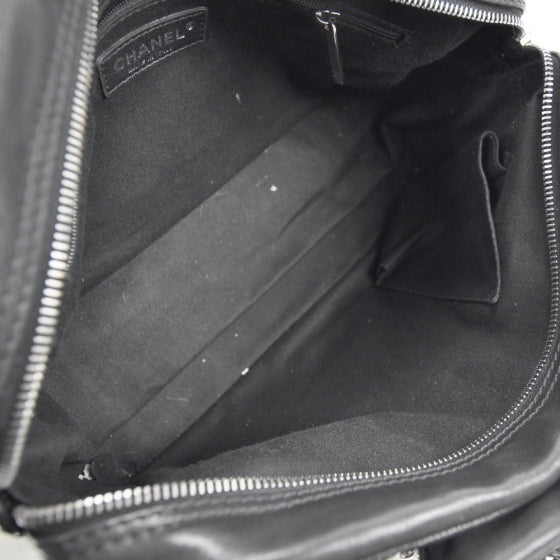 Caviar Small Diamond Stitch Tote Black