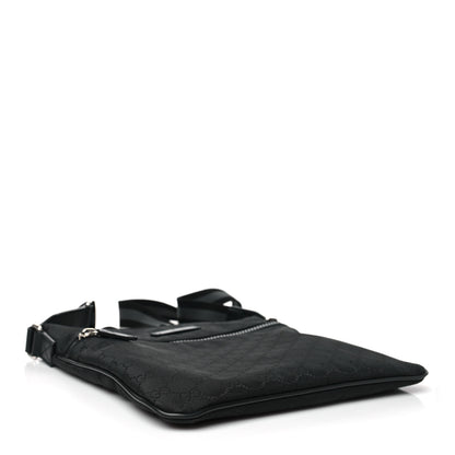 Gucci Nylon Monogram Small Flat Messenger Bag Black 4 of 10