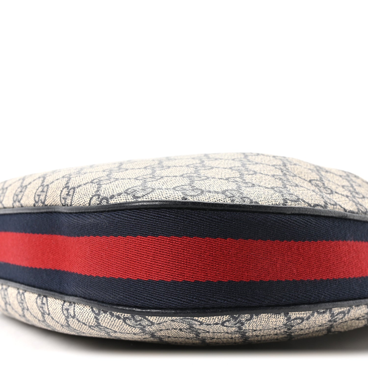 Gucci GG Supreme Monogram Textured Calfskin Web Large Attache Shoulder Bag Beige Blue 10 of 10