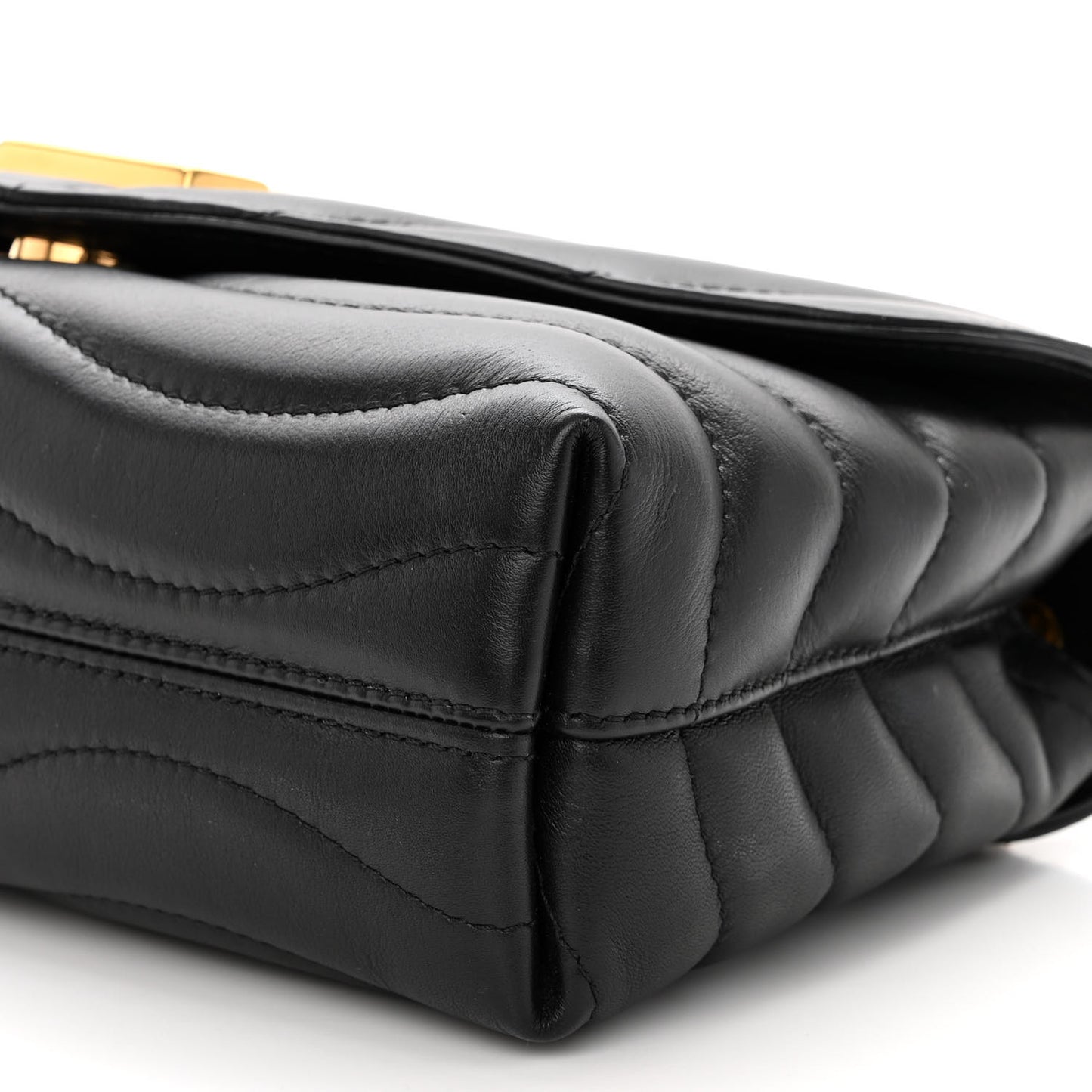 Calfskin LV New Wave Chain Bag Black
