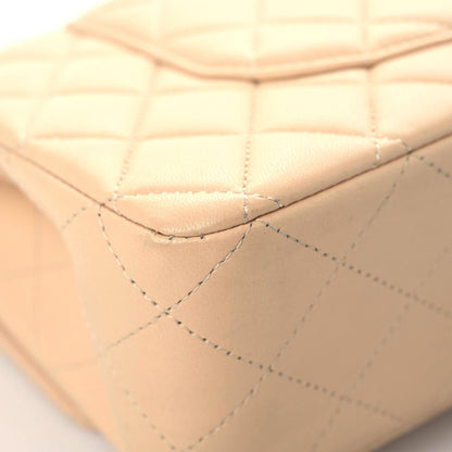 Chanel Lambskin Quilted Medium Double Flap Beige 6 of 14