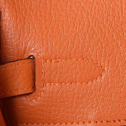 Hermes Taurillon Clemence Birkin 35 Orange 9 of 32