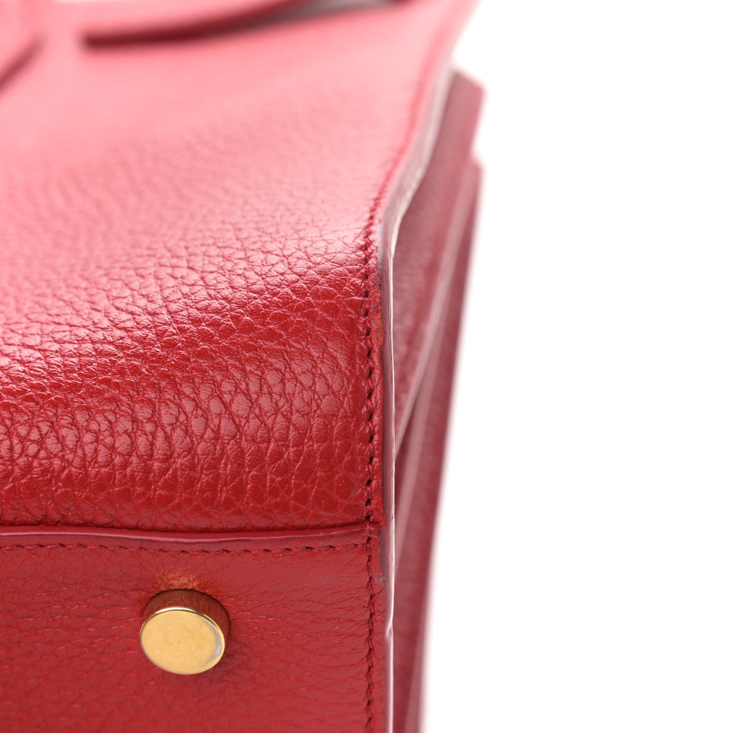 Grained Calfskin Small Sac De Jour Lipstick Red