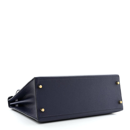 Hermes Epsom Kelly Sellier 32 Bleu Saphir 4 of 10