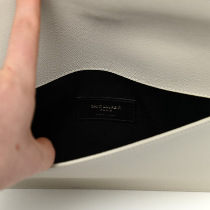 Saint Laurent Grain De Poudre Uptown Pouch Granite 6 of 9