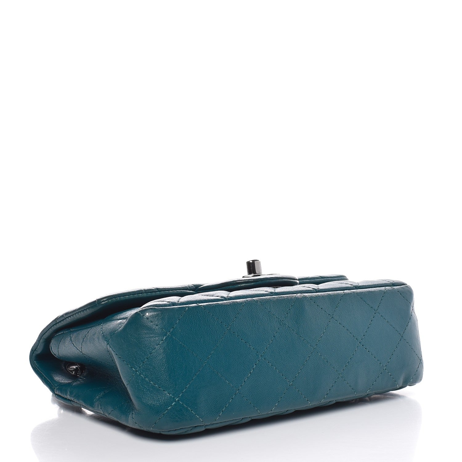 Chanel Lambskin Quilted Mini Rectangular Flap Turquoise 5 of 18