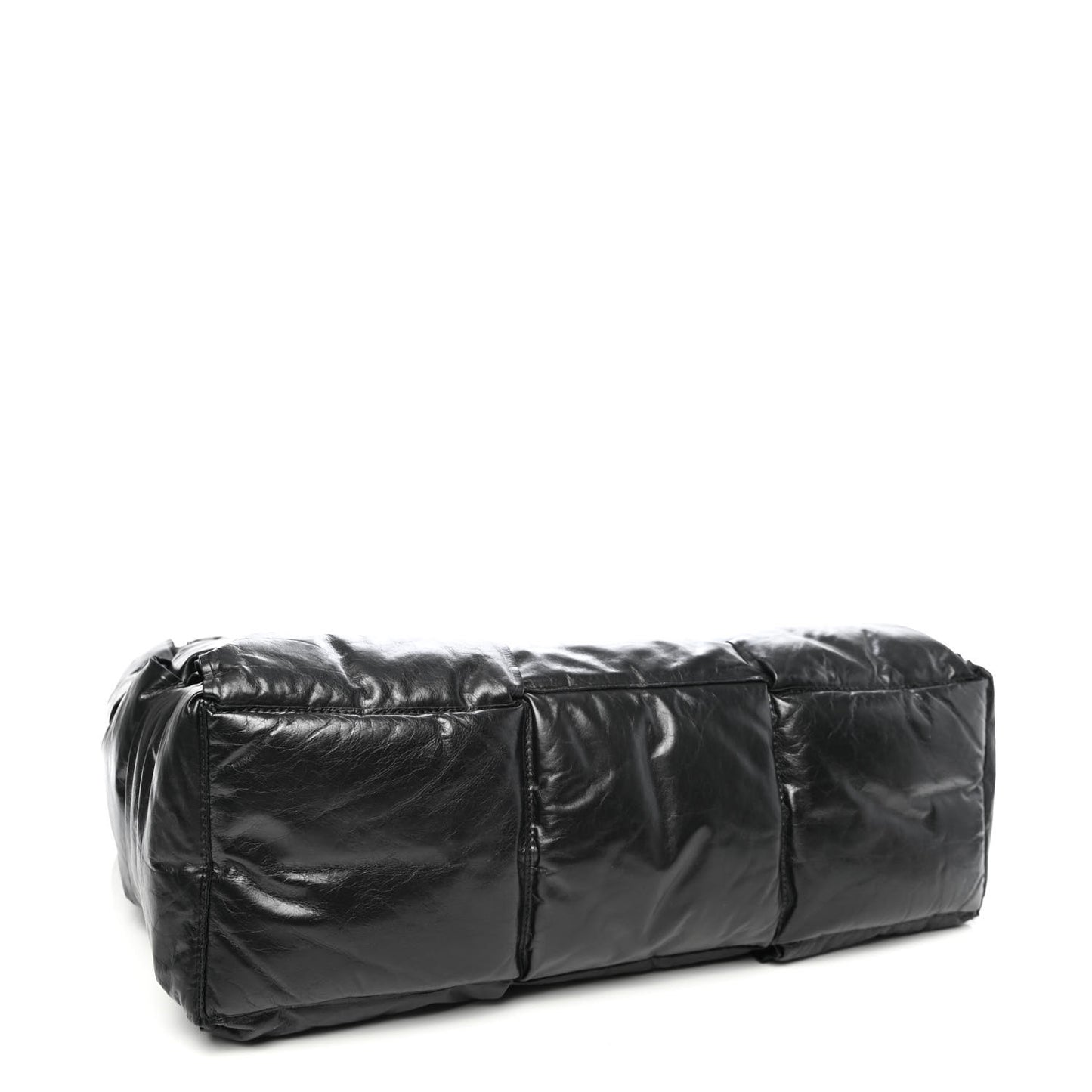 Calfskin Maxi Intrecciato BV Squash Tote Black