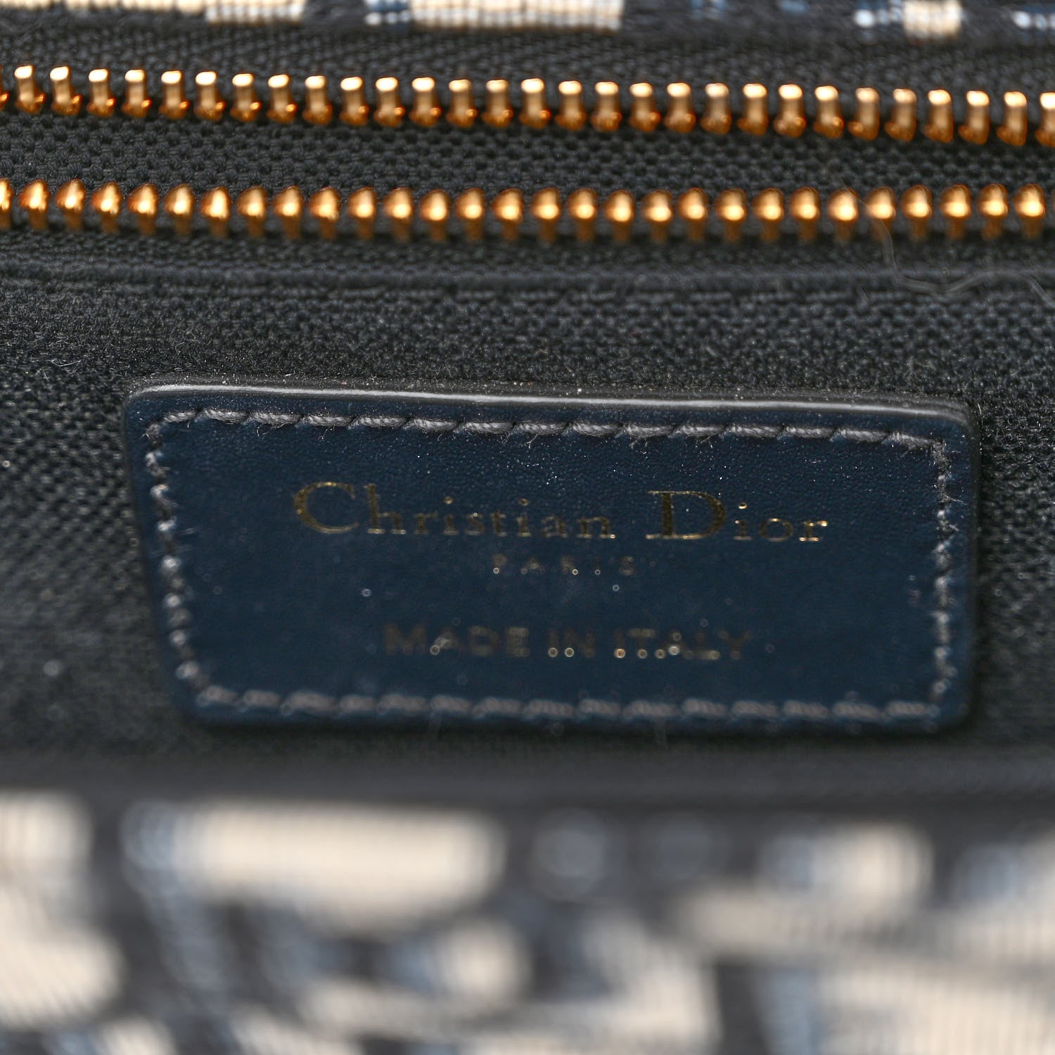 Christian Dior Oblique 30 Montaigne Chain Flap Bag Blue 6 of 9