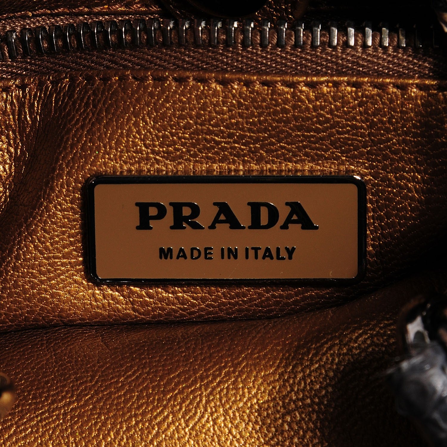 Prada Python String Shoulder Bag Bronzo Black 6 of 8