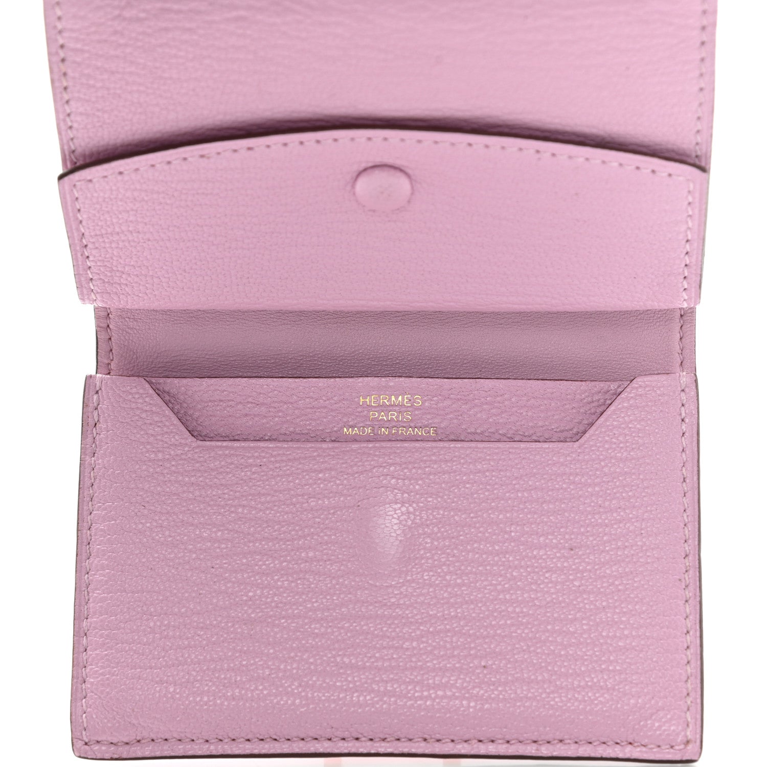 Hermes Chevre Mysore Bearn Mini Wallet Mauve Sylvestre 5 of 10