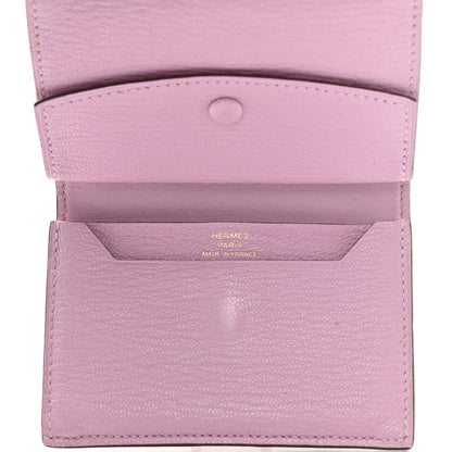 Hermes Chevre Mysore Bearn Mini Wallet Mauve Sylvestre 5 of 10