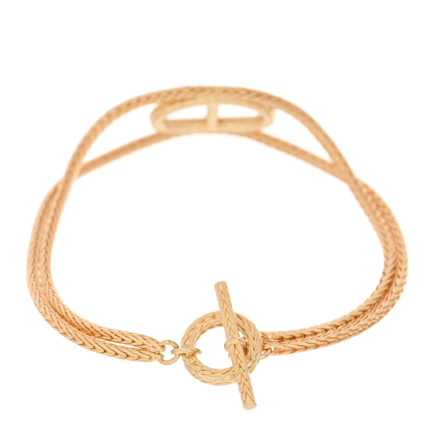 Hermes 18K Yellow Gold PM Chaine D'ancre Danae Bracelet 2 of 4