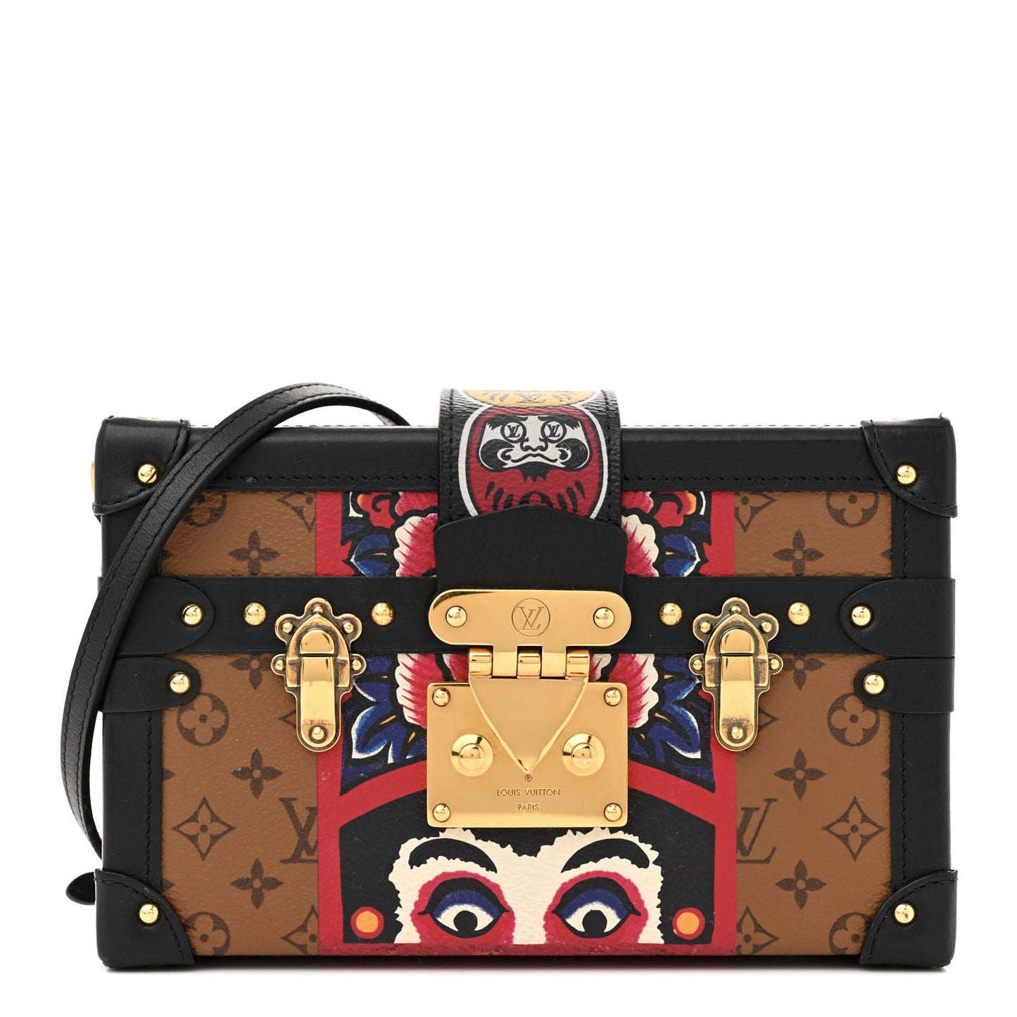 Reverse Monogram Kabuki Petite Malle Black